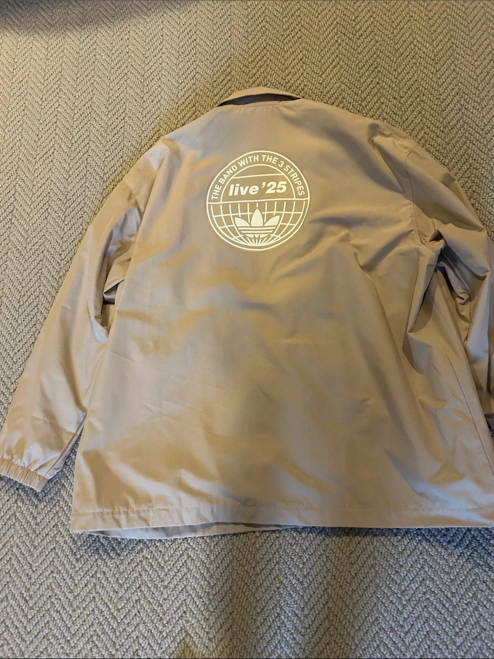 adidas x oasis Men's Beige Coach Jacket xxl
